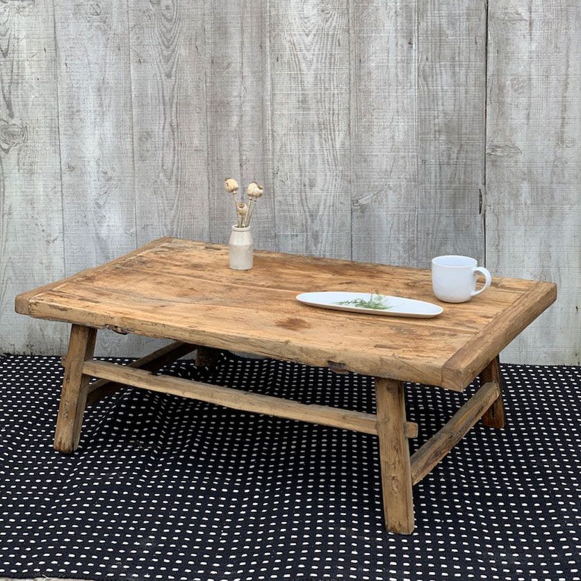 Reclaimed Rustic Wood Coffee Table | Sophia – Home Barn Vintage For Rustic Espresso Wood Console Tables (View 16 of 20)