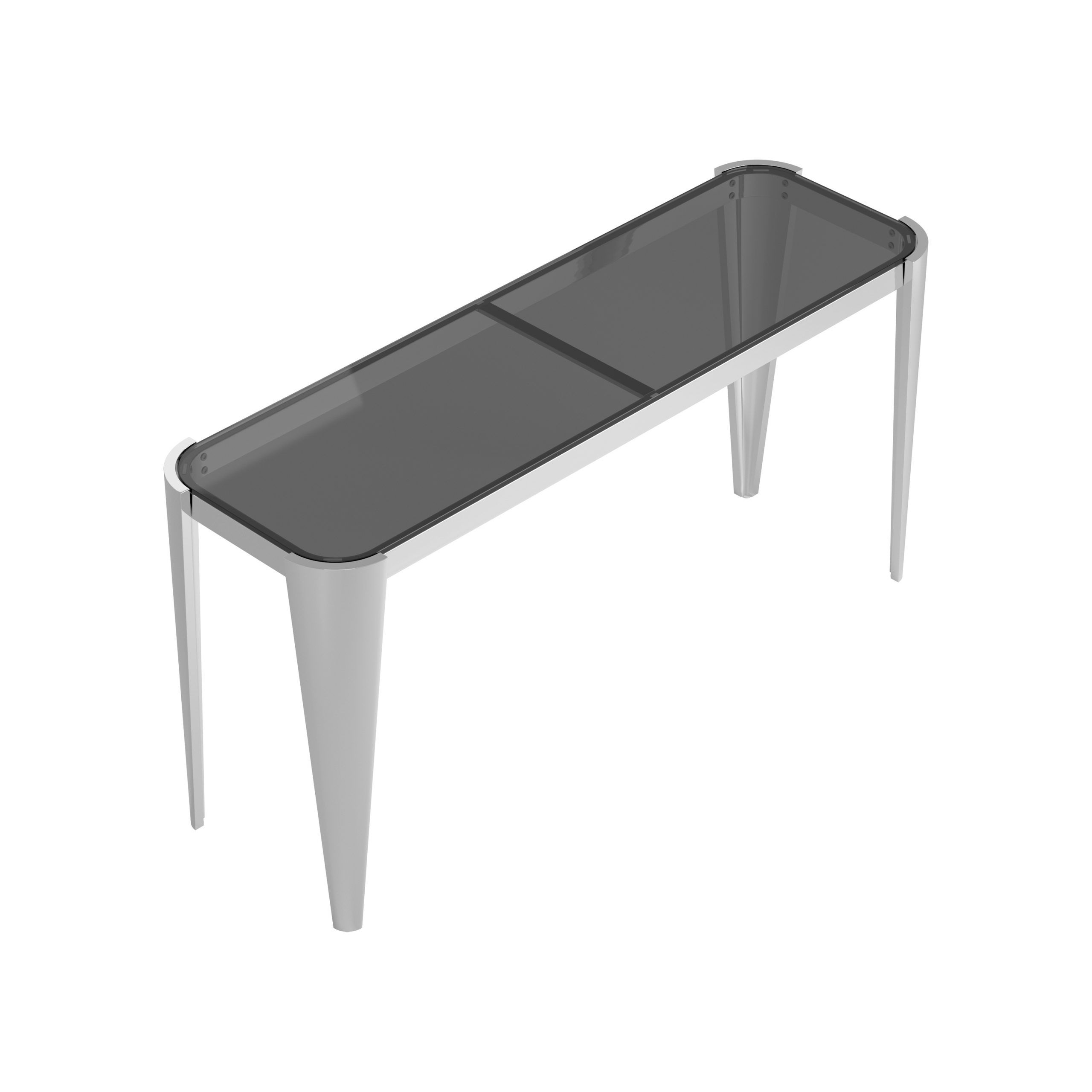 Rectangle Glass Top Sofa Table Silver And Grey – Coaster Fin For Rectangular Glass Top Console Tables (View 6 of 20)