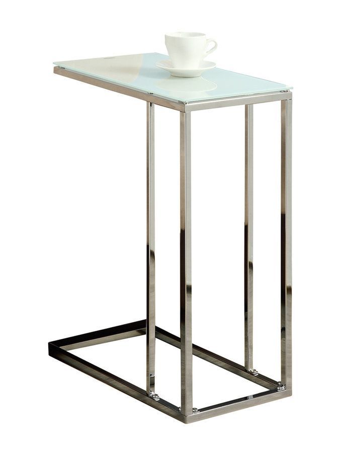 Rectangular Chrome Accent Tablemonarch Specialties At Gilt | Metal Regarding Chrome And Glass Rectangular Console Tables (View 20 of 20)