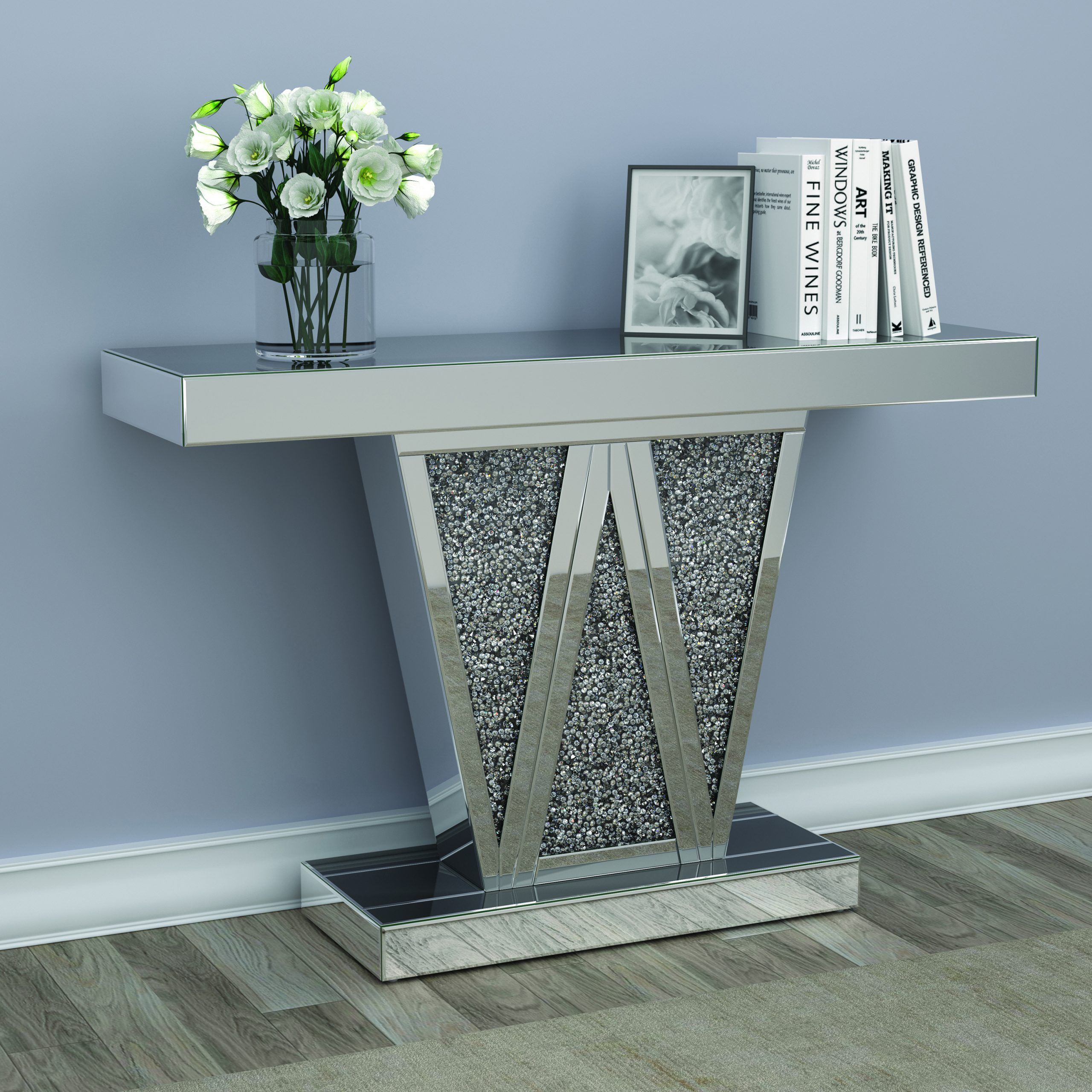 Rectangular Console Table Silver – Coaster Fine Furniture Pertaining To Acrylic Modern Console Tables (View 2 of 20)