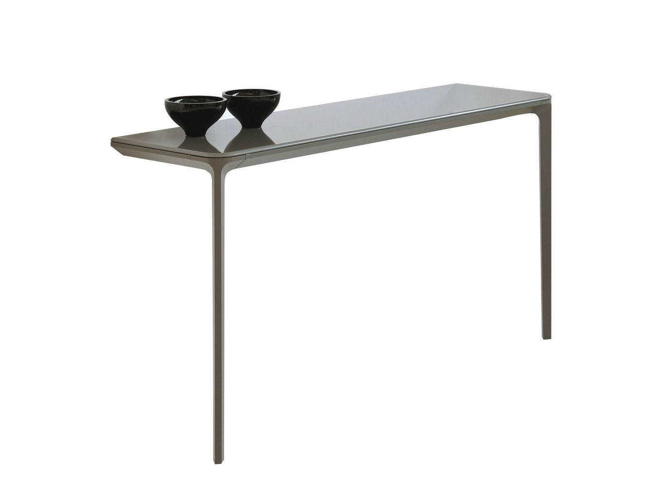 Rectangular Glass Console Table Slim 2 Legssovet Italia Design Throughout Rectangular Glass Top Console Tables (View 2 of 20)
