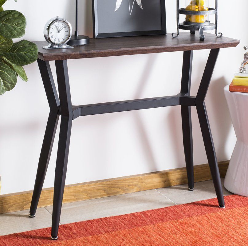 Ricarda Rectangular Wood Top Console Table | Console Table With Regard To Wood Rectangular Console Tables (View 2 of 20)