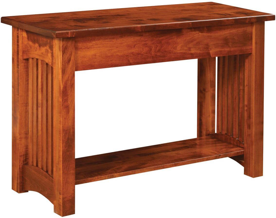 Rincon Square Spindle Sofa Table – Countryside Amish Furniture Pertaining To 1 Shelf Square Console Tables (View 8 of 20)