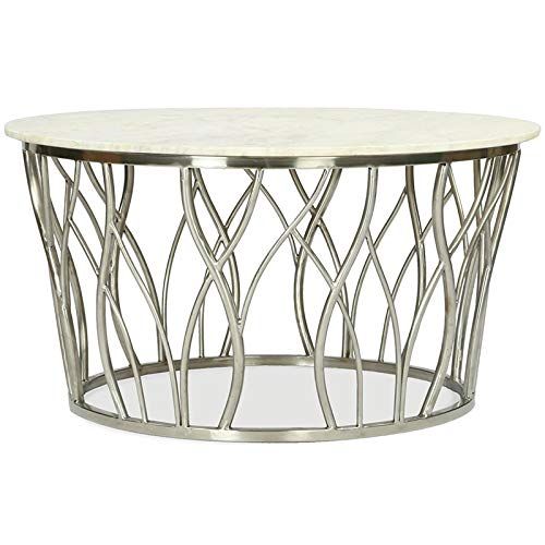 Riverside Furniture Round Coffee Table In Polished Steel Finish Sale For Polished Chrome Round Console Tables (Gallery 19 of 20)