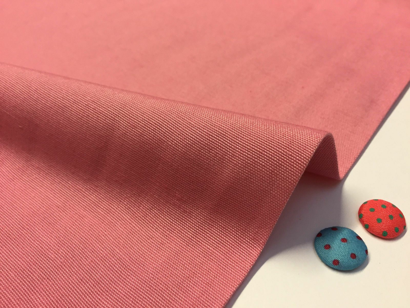Rose Pink Plain Ottoman Fabric For Curtains Upholstery Cotton Canvas In Pink Fabric Banded Ottomans (View 12 of 20)