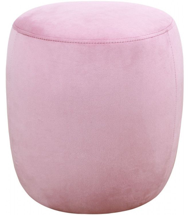 Round Blush Pink Velvet Ottoman Footstool In Textured Blush Round Pouf Ottomans (View 1 of 20)