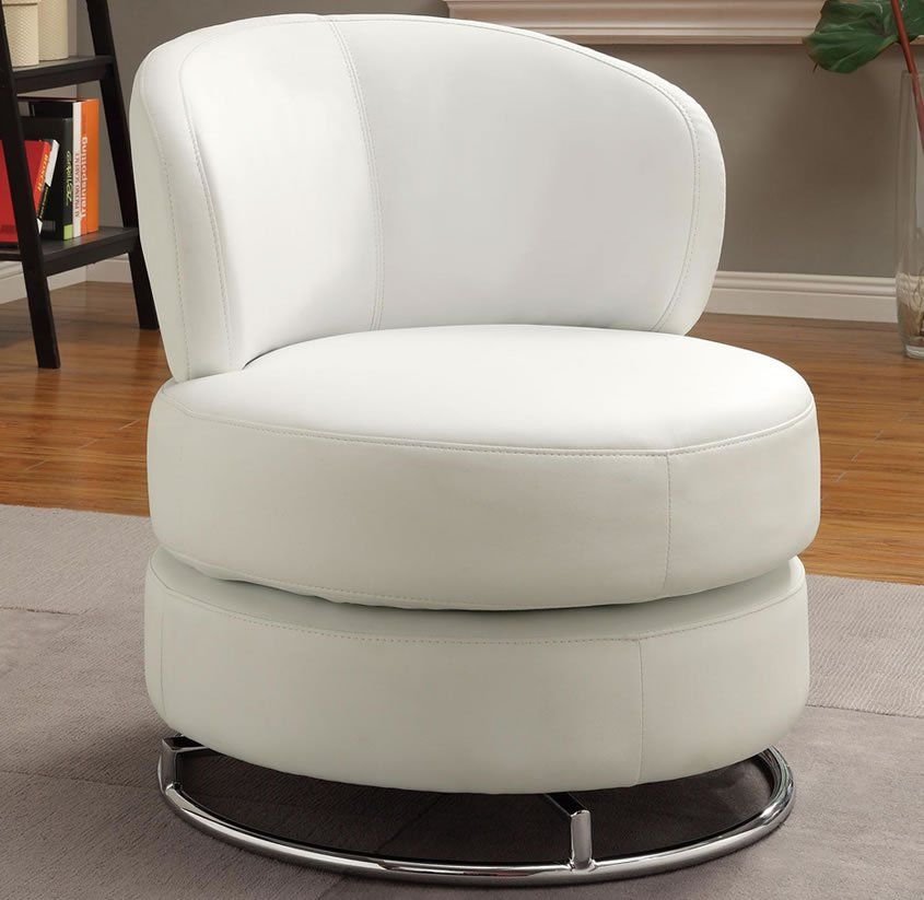 Round Swivel Accent Chair – Home Furniture Design In White Textured Round Accent Stools (View 18 of 20)