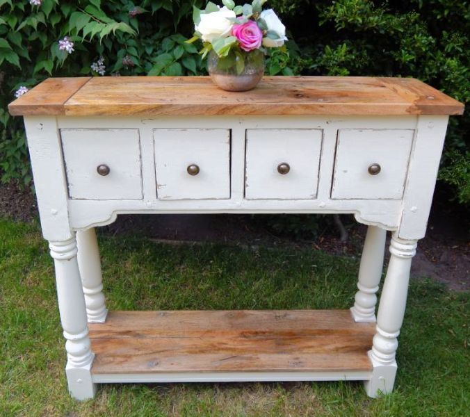 Rustic Console Table Painted Finish In Rustic Bronze Patina Console Tables (View 14 of 20)