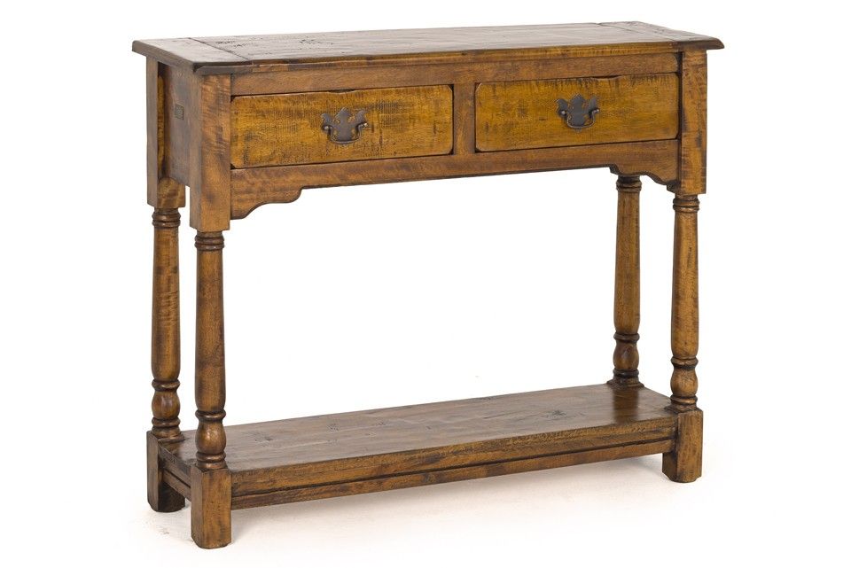 Rustic Mango Wood Console Table Within Natural Mango Wood Console Tables (View 11 of 20)