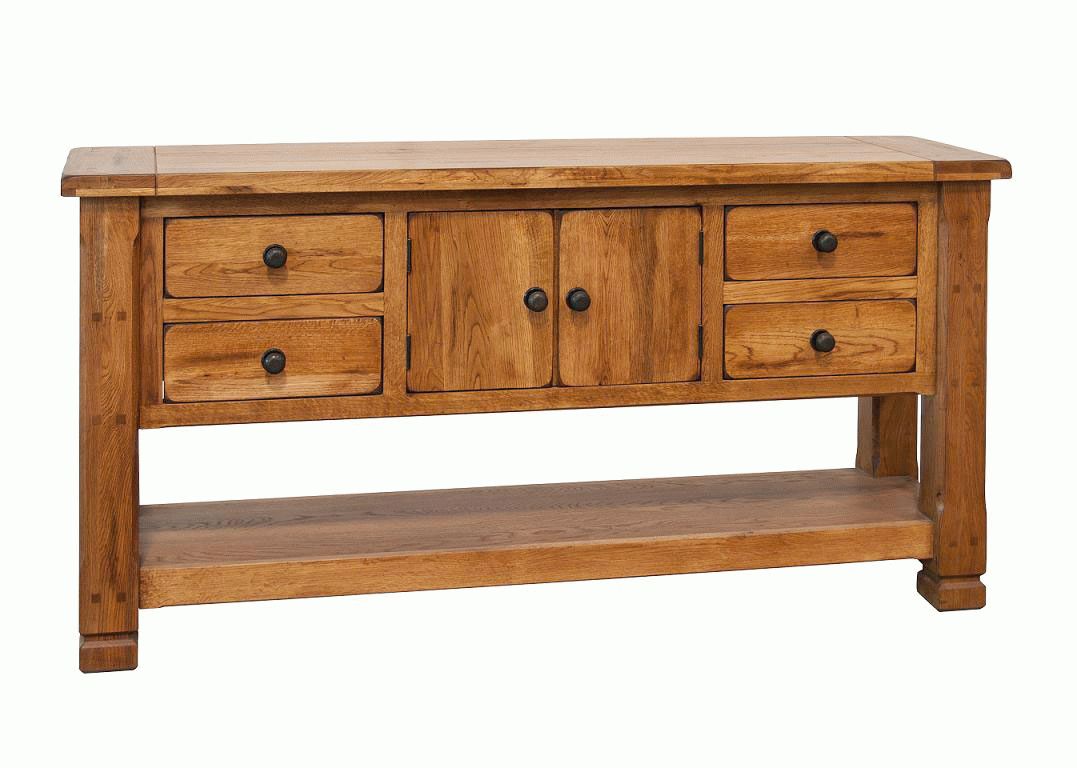 Rustic Oak Sofa Console Table, Oak Sofa Table,oak Console Table For Black And Oak Brown Console Tables (View 5 of 20)