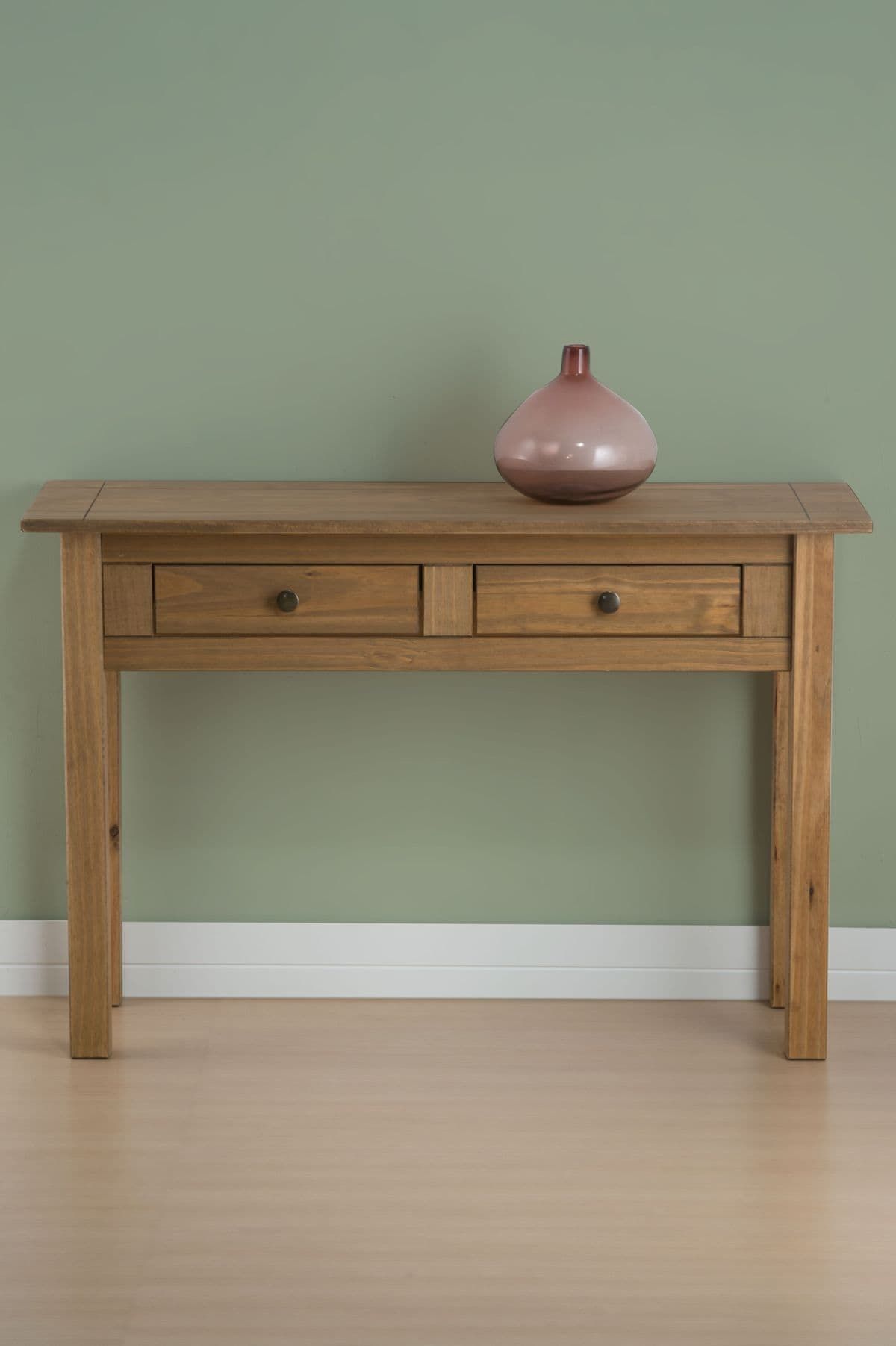 Rustic Wood Santiago 2 Drawer Console Table – Birlea Furniture In 2 Drawer Console Tables (View 7 of 20)