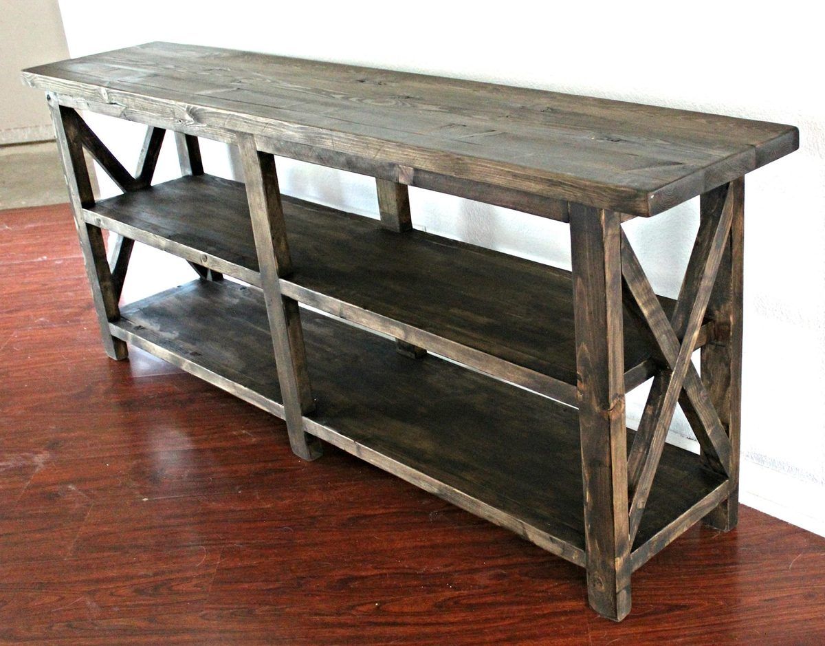 Rustic X Console Table | Ana White Inside Rustic Barnside Console Tables (Gallery 20 of 20)