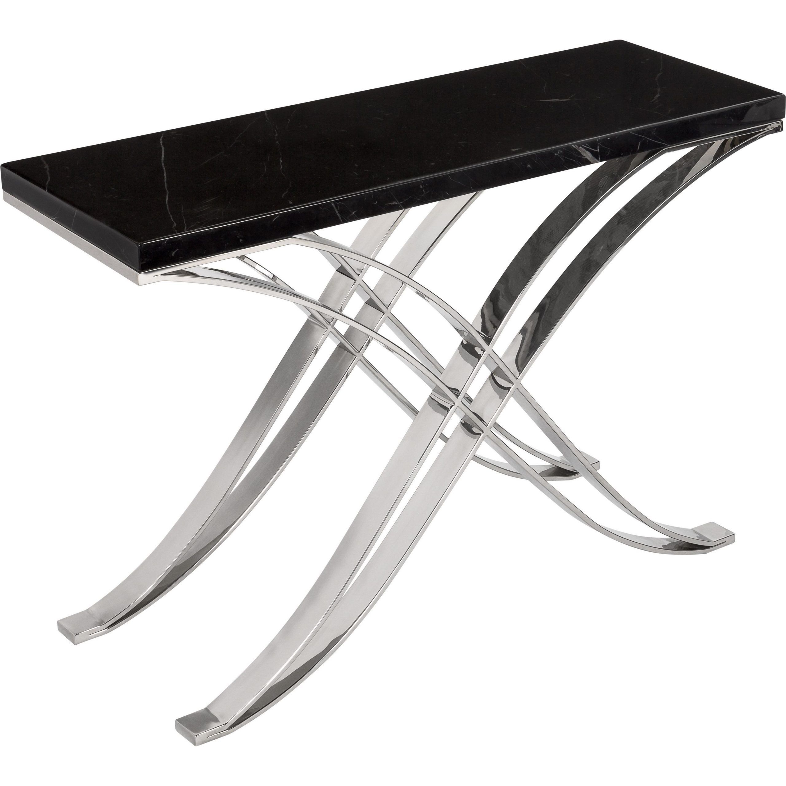 Safavieh Couture High Line Collection Eve Black/ White Marble Stainless Intended For Black Metal And Marble Console Tables (View 12 of 20)