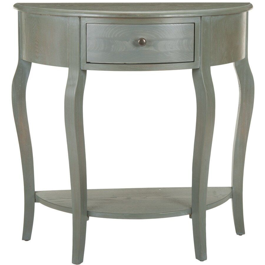 Safavieh Jan Ash Gray Wood Rustic Console Table At Lowes Intended For Gray Wood Black Steel Console Tables (View 20 of 20)