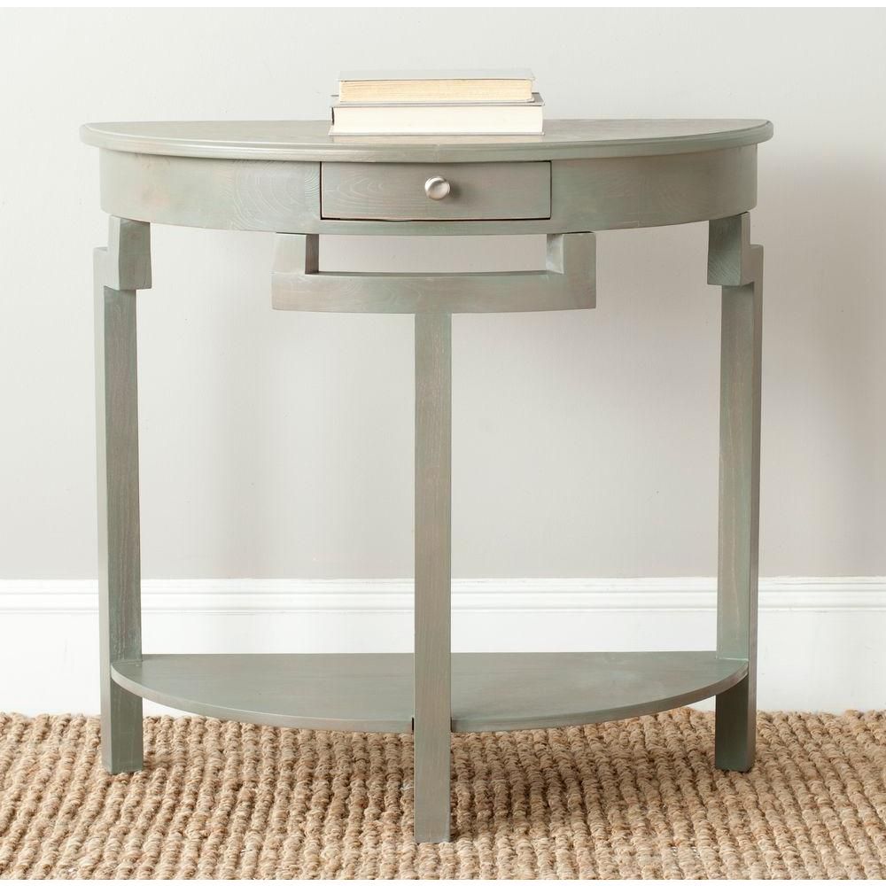 Safavieh Liana French Grey Storage Console Table Amh6623a – The Home Depot In Gray Driftwood Storage Console Tables (Gallery 20 of 20)