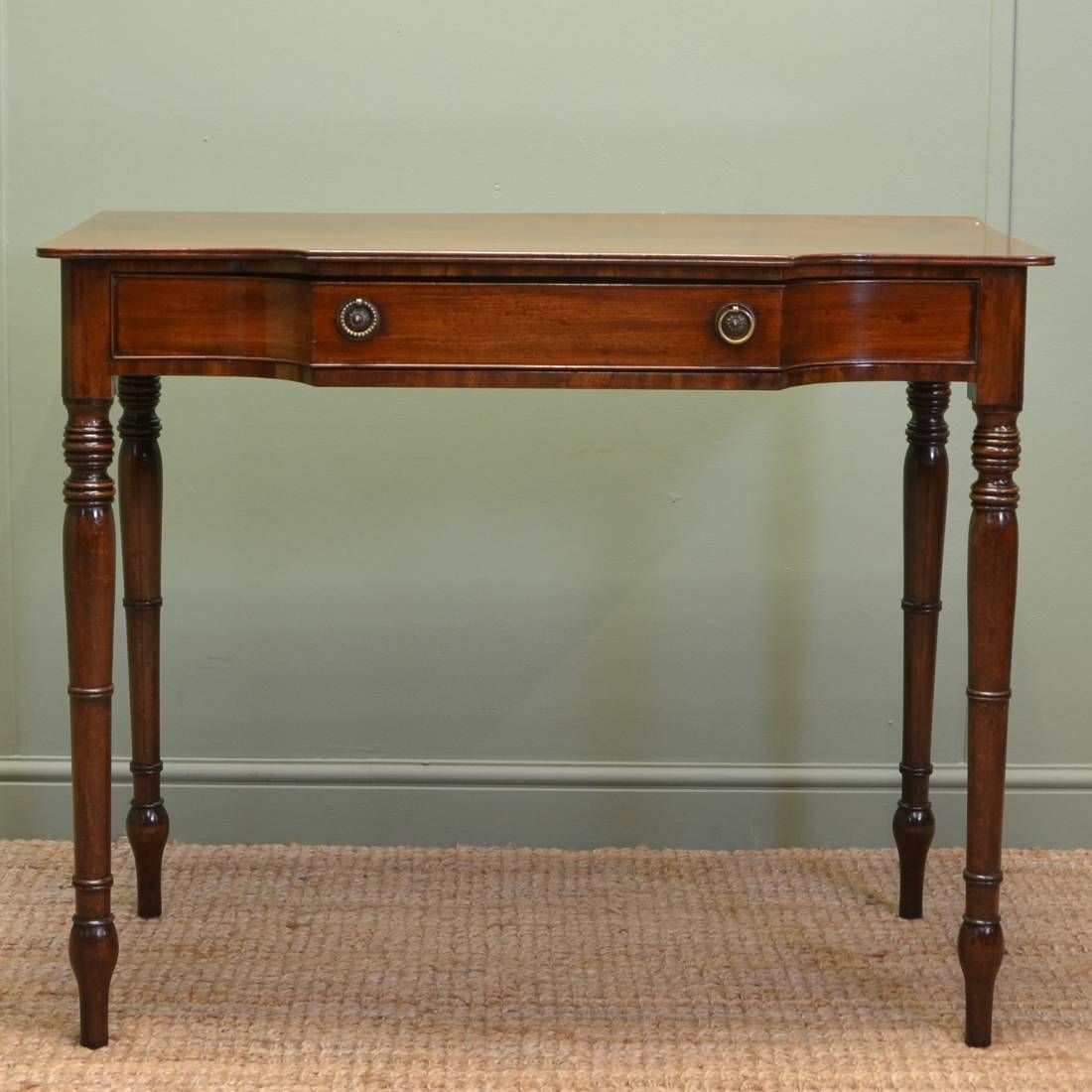 Sensational Regency Mahogany Antique Console / Side Table – Antiques World For Antique Brass Round Console Tables (View 8 of 20)