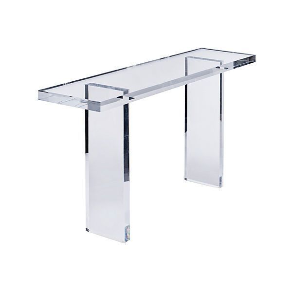 Shinto 55" Console Clear Acrylic / Lucite Console Table | Acrylic Intended For Acrylic Console Tables (View 12 of 20)