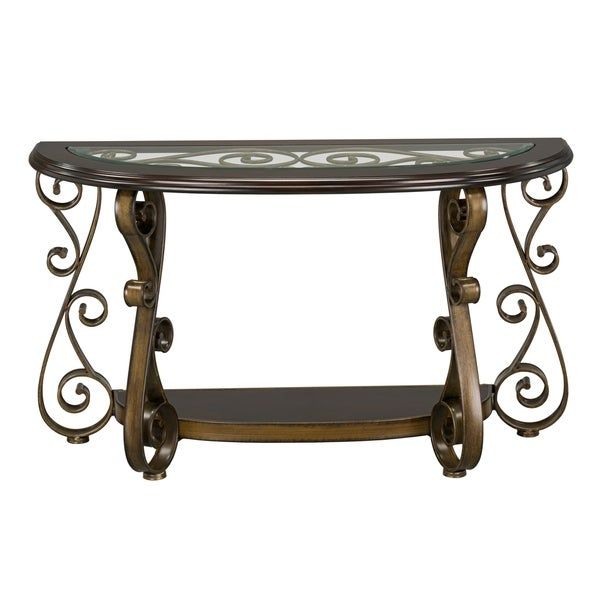 Shop Bombay Brown Wood And Metal Console Table – Free Shipping Today Regarding Brown Wood Console Tables (View 17 of 20)