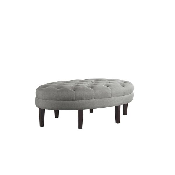 Shop Cassie Traditional Light Grey Ottoman – Free Shipping Today Pertaining To Light Gray Cylinder Pouf Ottomans (View 11 of 20)