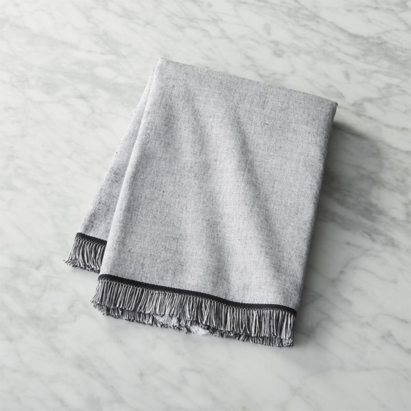 Shop Chambray Black And White Hand Towel (View 18 of 20)