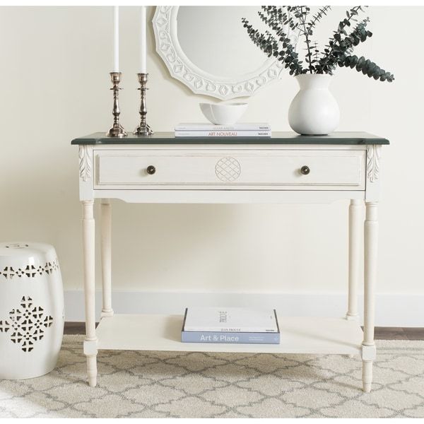 Shop Safavieh Fairford 1 Shelf White Console Table – On Sale – Free Inside 1 Shelf Console Tables (View 12 of 20)