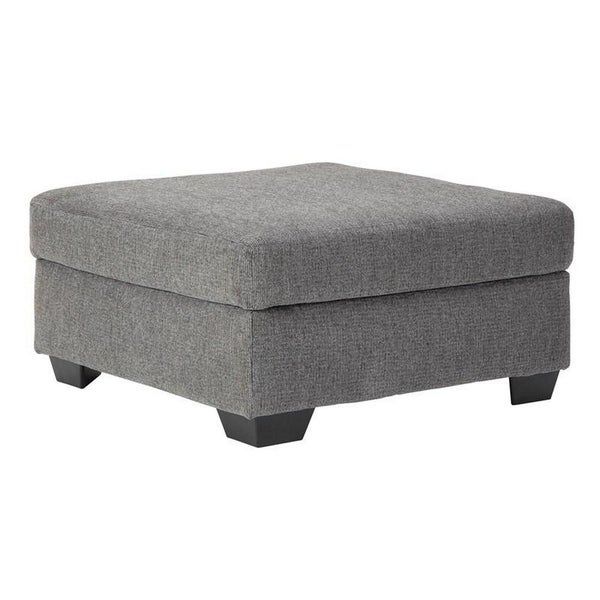 Shop Square Textured Fabric Upholstered Oversized Accent Ottoman, Gray For Gray Fabric Oval Ottomans (View 9 of 20)