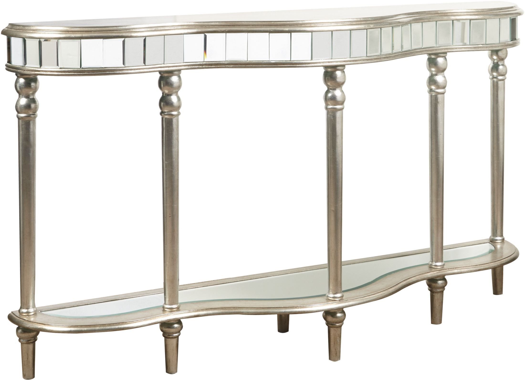 Silver Console Table From Pulaski | Coleman Furniture Inside Metallic Gold Console Tables (View 17 of 20)