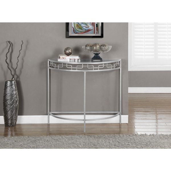 Silver Metal 36 Inch Hall Console Accent Table – Free Shipping Today Inside Silver Console Tables (View 11 of 20)
