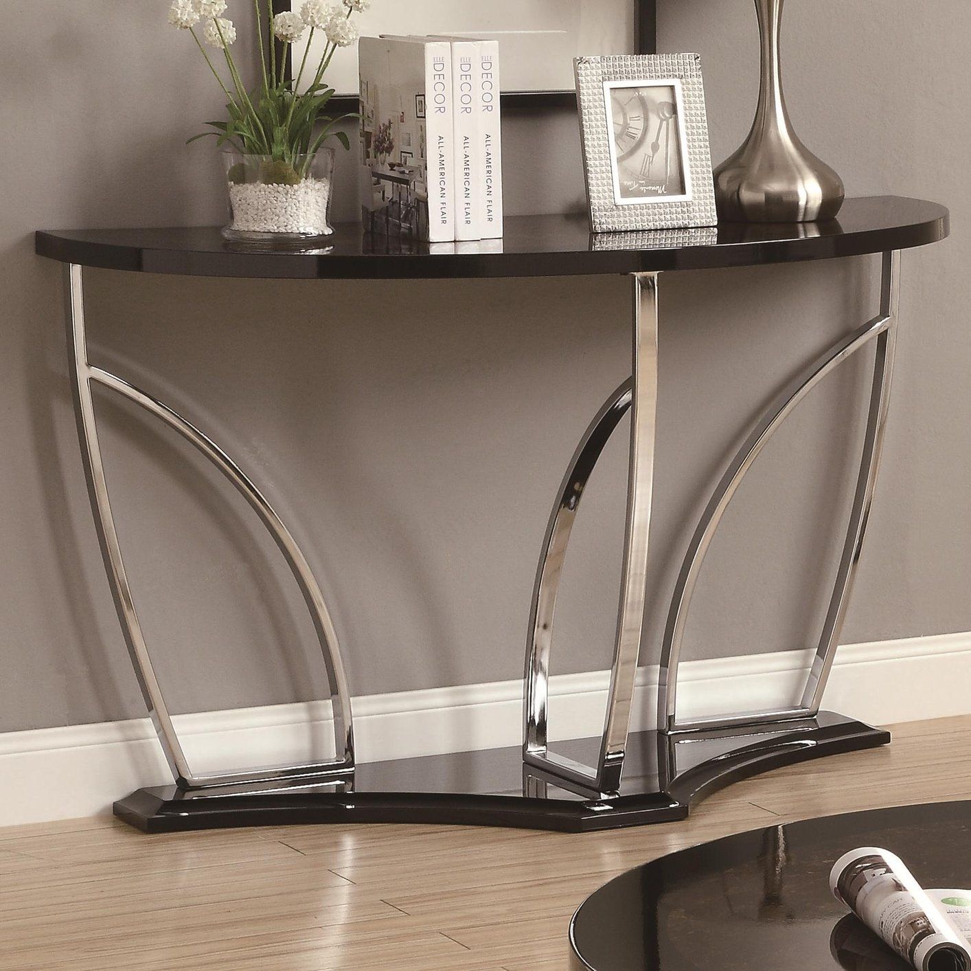 Silver Metal Sofa Table – Steal A Sofa Furniture Outlet Los Angeles Ca Throughout Silver Console Tables (View 19 of 20)