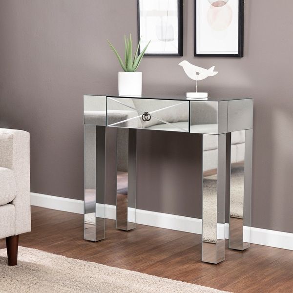 Silver Orchid Cresno Glam Mirror Console Table – On Sale – Overstock For Mirrored And Silver Console Tables (View 9 of 20)