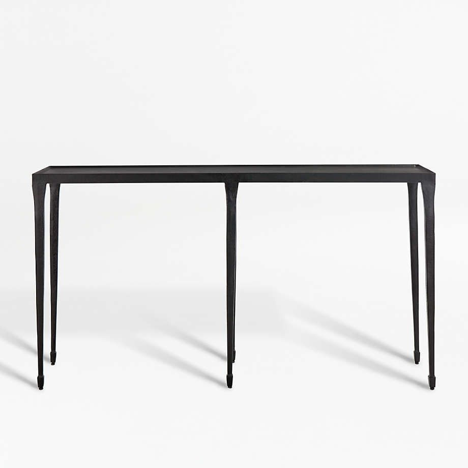 Silviano Iron Console Table + Reviews | Crate And Barrel Inside Yellow And Black Console Tables (View 18 of 20)