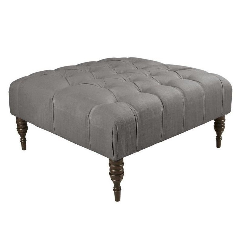 Skyline Tufted Ottoman Coffee Table In Grey – 445lnngr With Gray Tufted Cocktail Ottomans (View 10 of 20)