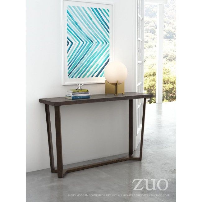 Slim And Elegant The Brooklyn Console Table Offers A Modern Square For Vintage Gray Oak Console Tables (View 11 of 20)