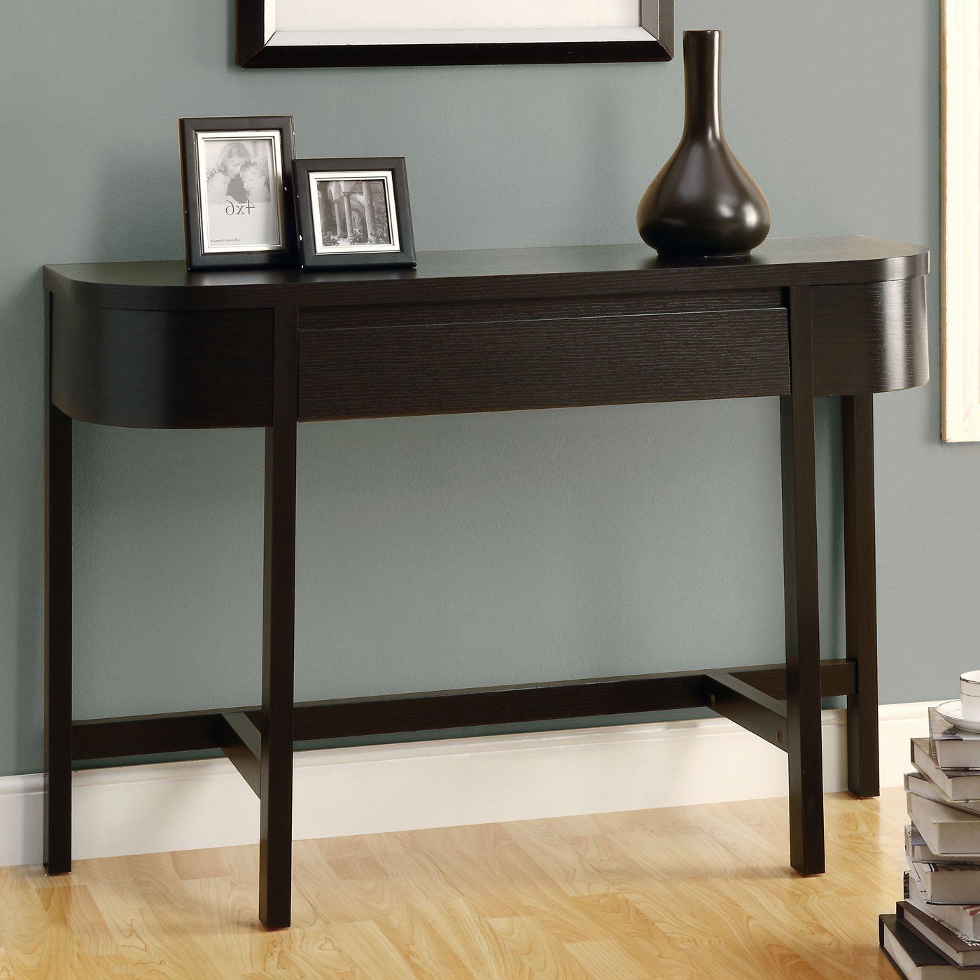 Slim Console Tables That Will Add The Sophistication Of Your Living In Black Round Glass Top Console Tables (View 12 of 20)