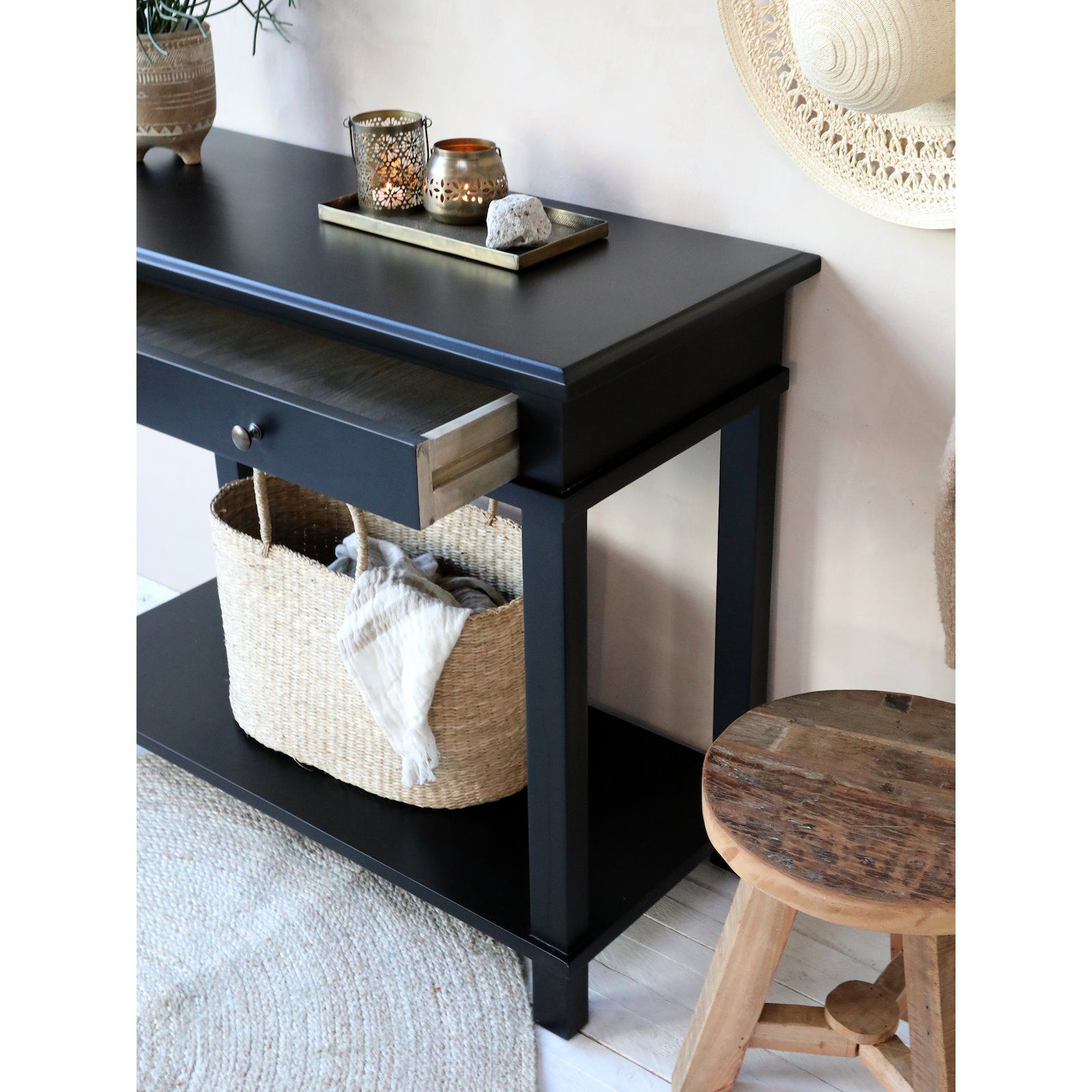 Small Classic Black Console Table With Regard To Black Console Tables (View 5 of 20)