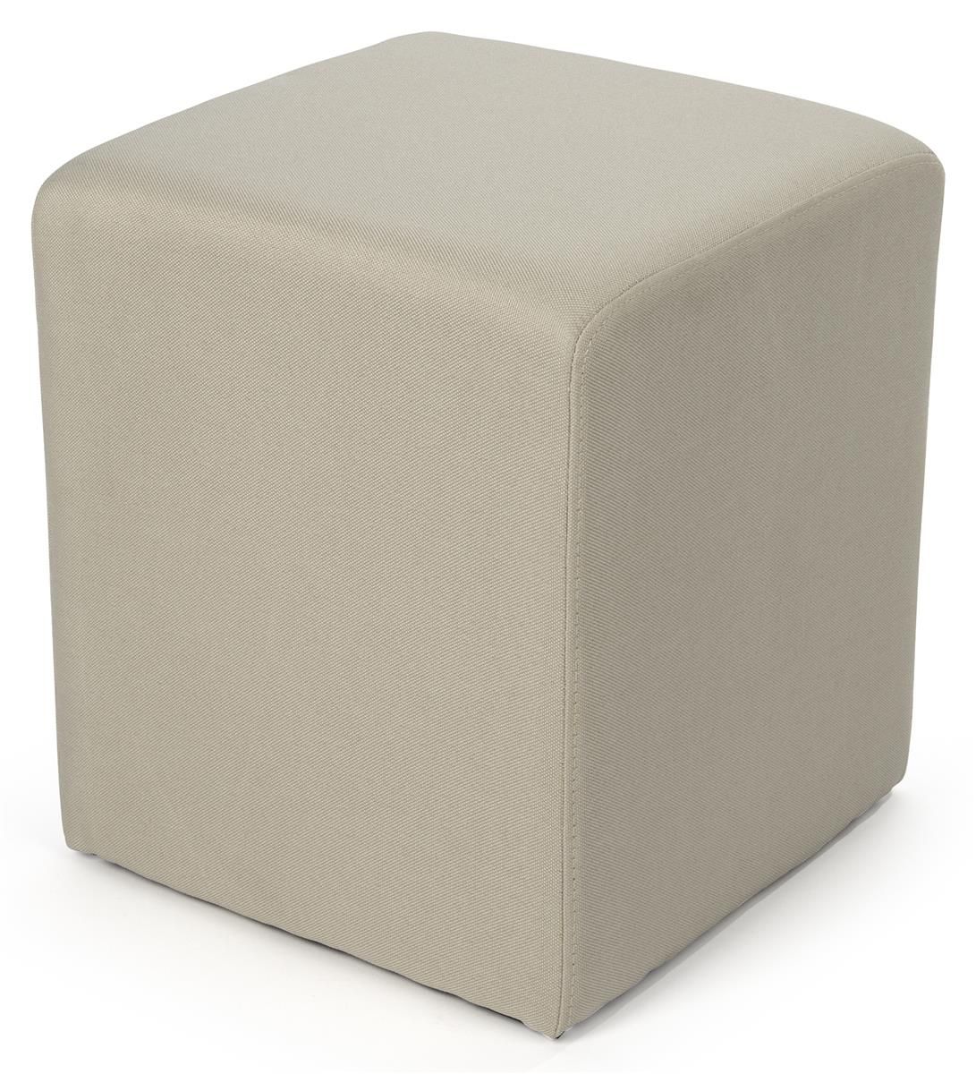 Soft Seating Cube | Woven Fabric Ottoman Inside Textured Gray Cuboid Pouf Ottomans (View 13 of 20)