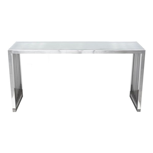 Soho Rectangular Stainless Steel Console Table Within Stainless Steel Console Tables (View 12 of 20)