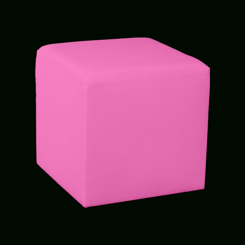 Square Cube Ottoman Pink – Fwr Rental Haus With Regard To Stripe Black And White Square Cube Ottomans (View 20 of 20)
