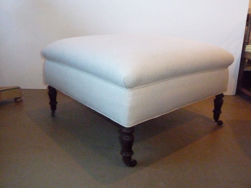 Square Ottoman On Casters At 1stdibs In Charcoal Brown Faux Fur Square Ottomans (View 14 of 20)
