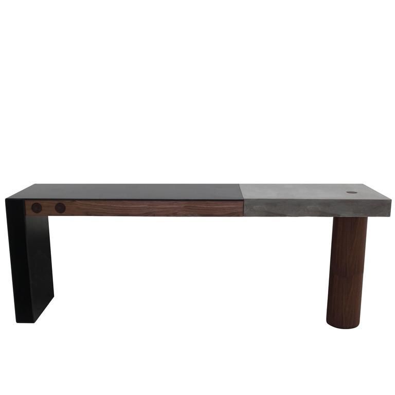 Steel, Walnut And Concrete "paradigm Console" | Modern Console Tables For Modern Concrete Console Tables (View 16 of 20)