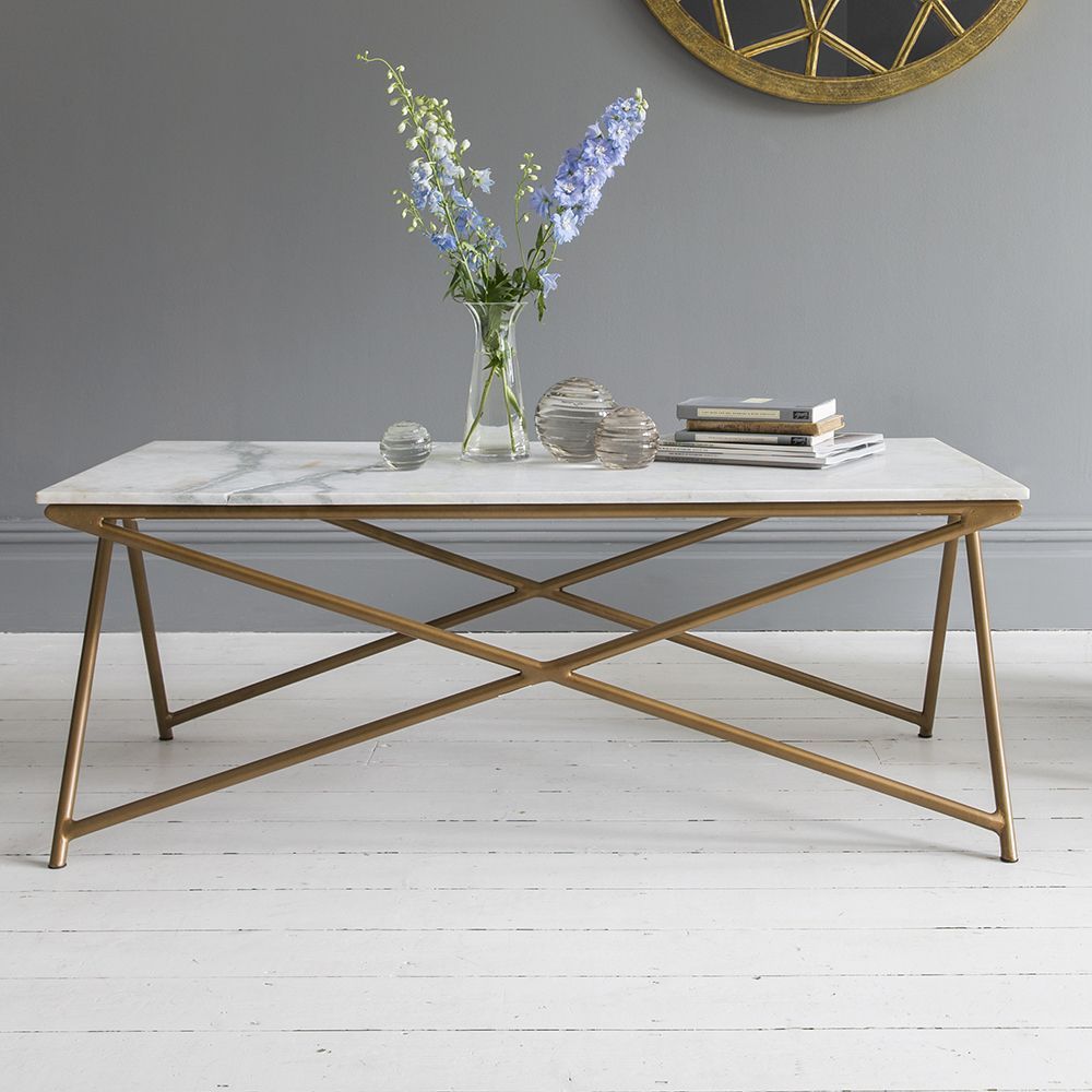 Stellar White Marble Coffee Table | Atkin And Thyme With Regard To Marble And White Console Tables (View 8 of 20)
