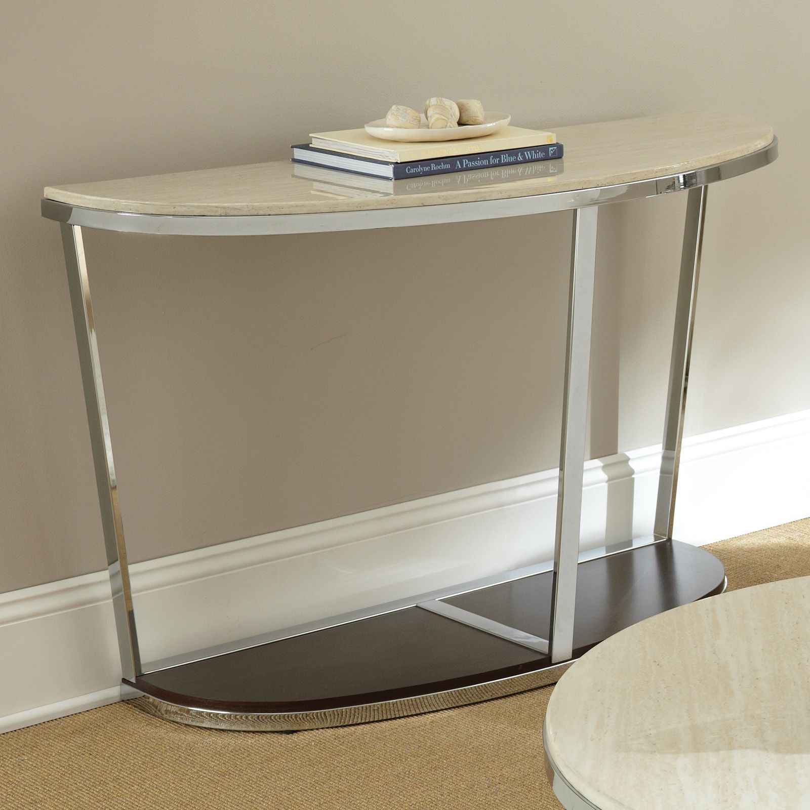 Steve Silver Bosco Faux Marble Sofa Table At Hayneedle For Faux Marble Console Tables (View 3 of 20)
