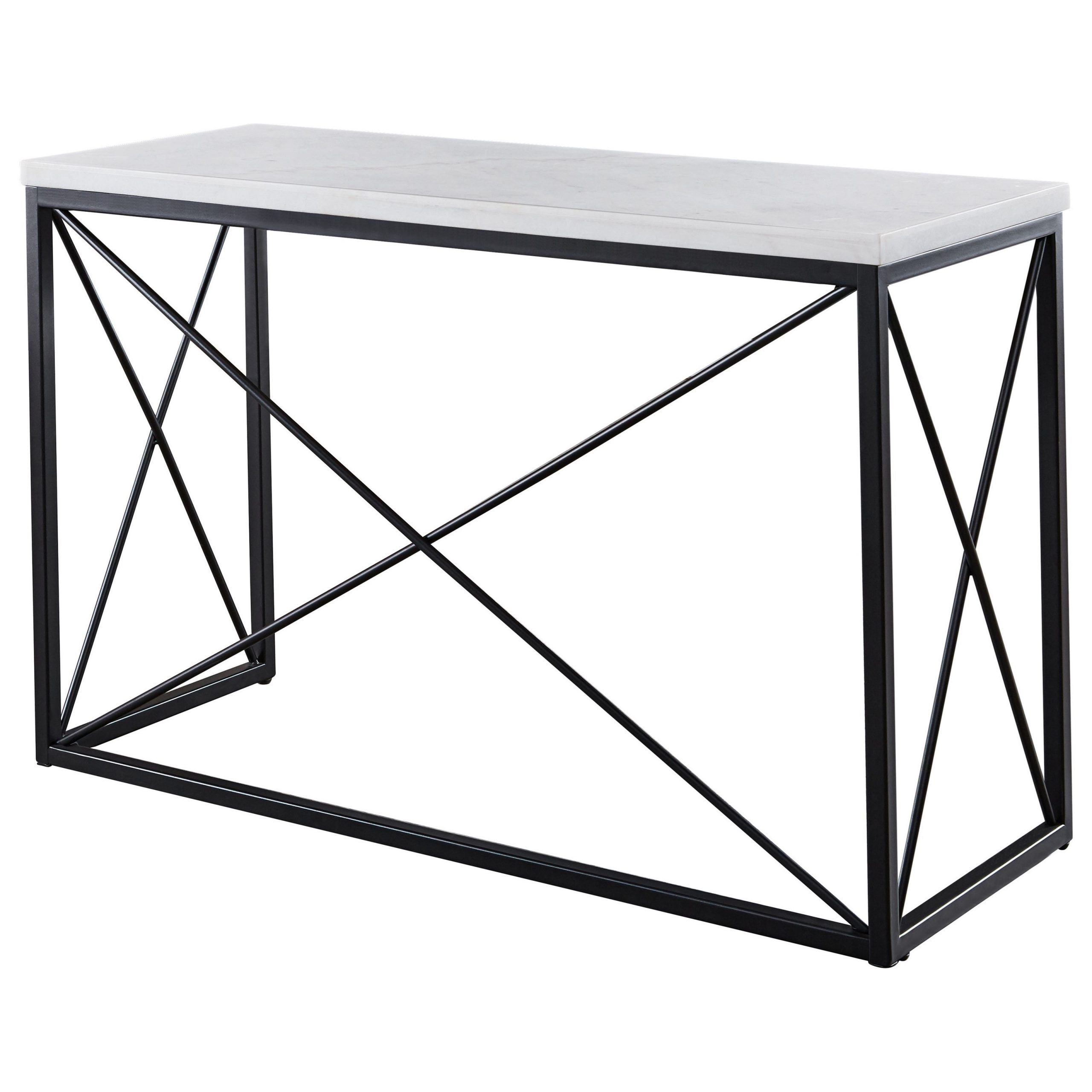 Steve Silver Skyler 1345002 Contemporary White Marble Top Rectangular In 1 Shelf Square Console Tables (View 13 of 20)