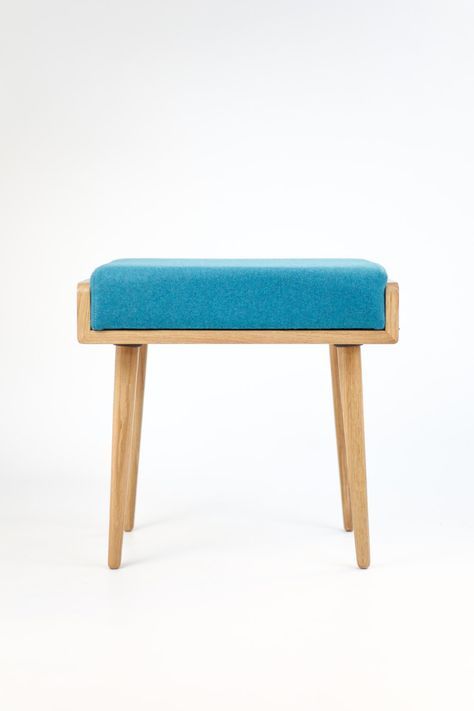 Stool / Seat / Ottoman / Bench Made Of Solid Oak Table, Oak Legs With Regard To Stone Wool With Wooden Legs Ottomans (View 12 of 20)