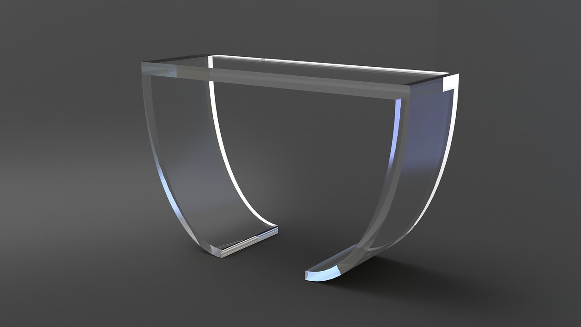 Studiocarewcarewjones – Vision Console Table In 50mm Thick In Acrylic Console Tables (View 7 of 20)