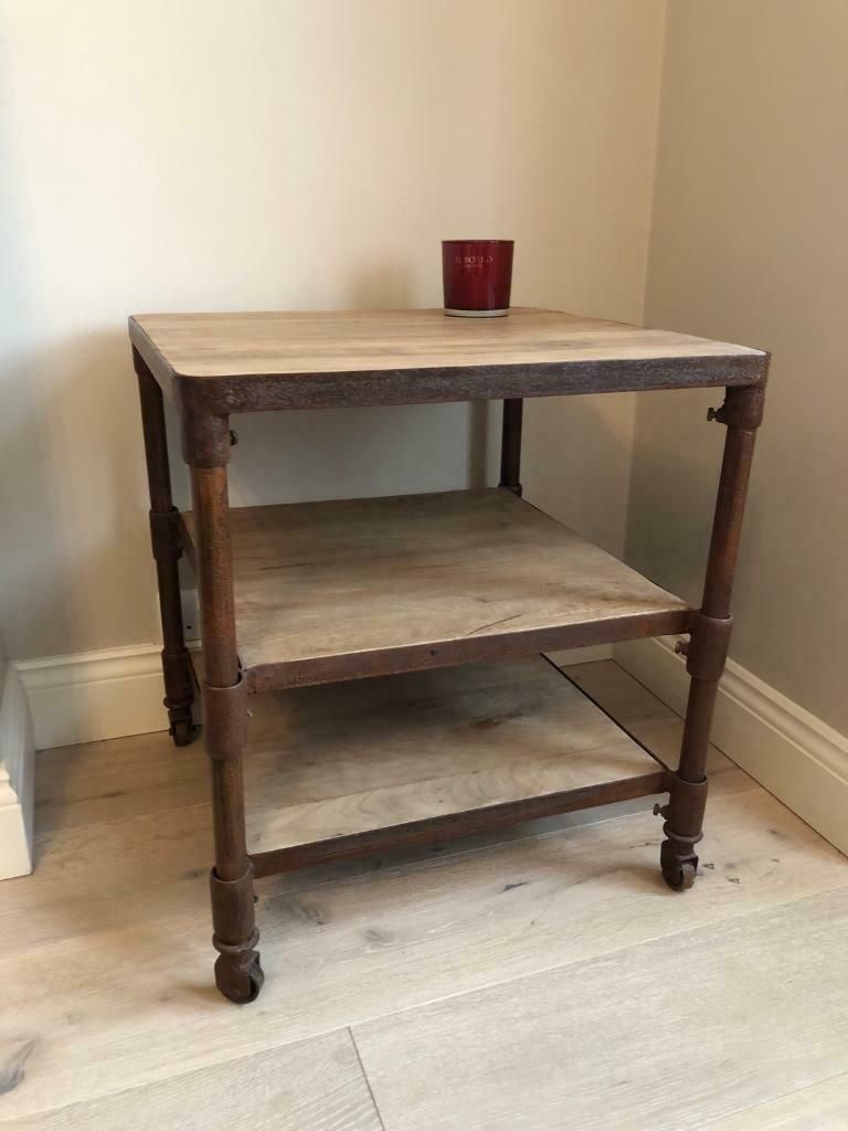 Stunning Warehouse 3 Tier Cast Iron And Wood Console Table | In Acton With Regard To 3 Tier Console Tables (View 20 of 20)