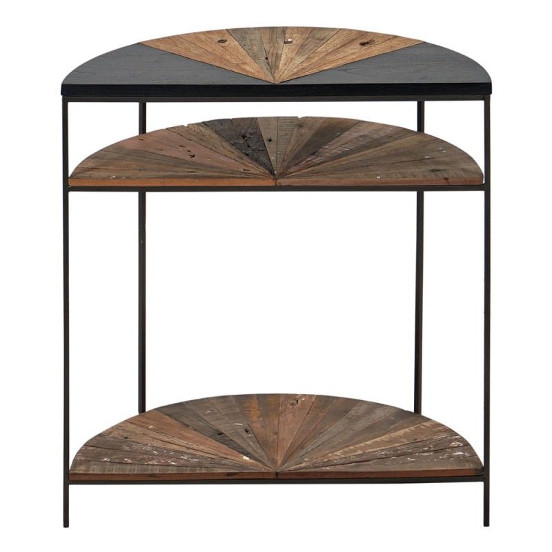 Sublime Commercial Grade Recycled Timber & Iron Semi Round Console With Regard To Round Console Tables (Gallery 19 of 20)