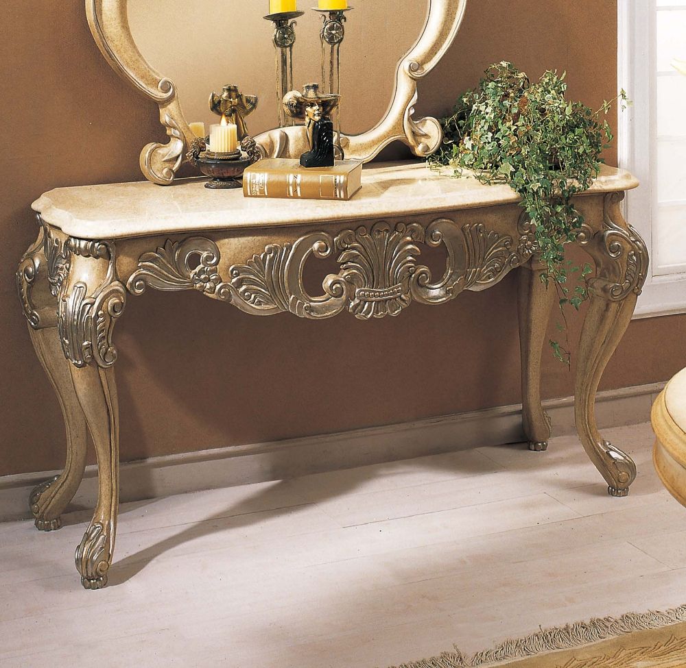 Sullivan Console Table W/ Marble Top – Console Table – Accent Items Throughout Honey Oak And Marble Console Tables (View 6 of 20)