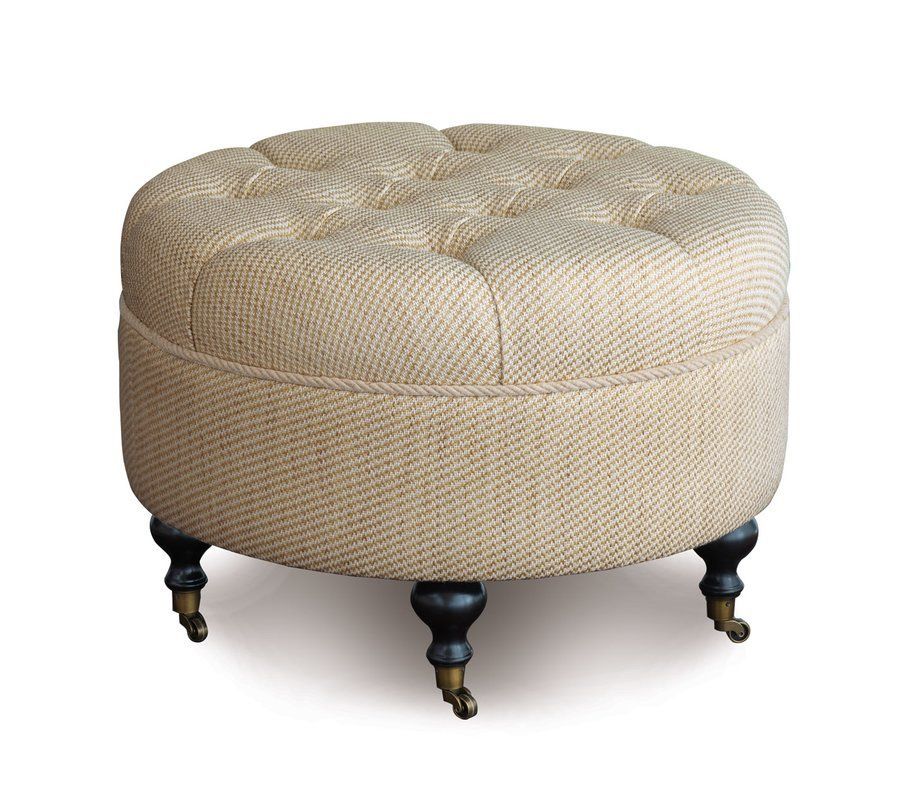 Sumba 31'' Wide Tufted Round Cocktail Ottoman In 2021 | Cocktail Throughout Tufted Fabric Cocktail Ottomans (View 6 of 20)