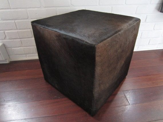 Superb Cube Ottoman Pouf Footstool In Natural Chocolate Brown Inside Scandinavia Knit Tan Wool Cube Pouf Ottomans (View 9 of 20)